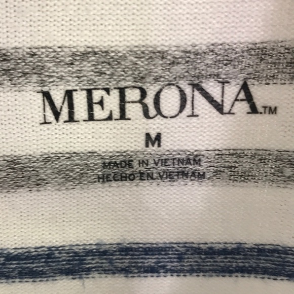 Merona White Gray and blue knit tank top - Picture 7 of 7